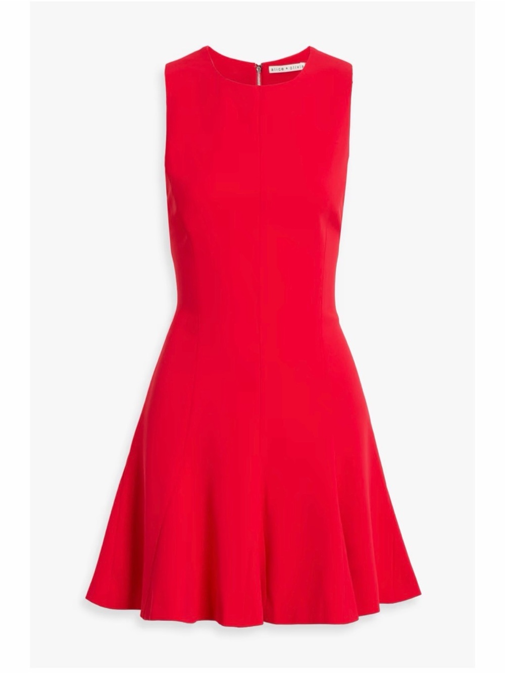 Alice & Olivia Sleeveless Red A-Line Dress - Picture 2 of 6